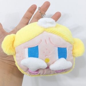 Crybaby Plush Coin Purse Keychain Bag Charm, New, Yellow